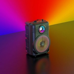 Портативная колонка Hoco BS46, 10 Вт, 1800 мАч, BT 5.0, microSD, USB, AUX, FM, микрофон, черная