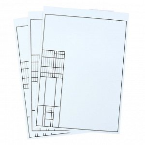 Папка для черчения А4, 7 листов, штамп горизонтальный