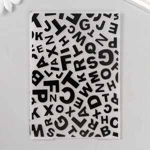 Трафарет для эмбосирования пластик "Алфавит" 14,8х10,5 см
