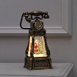 Светодиодная фигура «Телефон с Дедом Морозом» 13 x 26 x 11 см, пластик, батарейки ААх3 (не в комплекте), USB, свечение тёплое белое