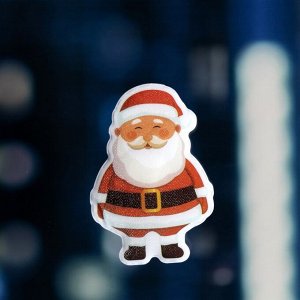 Светодиодная игрушка на липучке «Дед Мороз» 7 x 10 см, батарейки LR44х3, свечение мульти