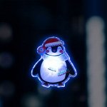Светодиодная игрушка на липучке «Пингвин в шапке» 7.5 * 8 см, батарейки LR44х3 (в комплекте), свечение мульти