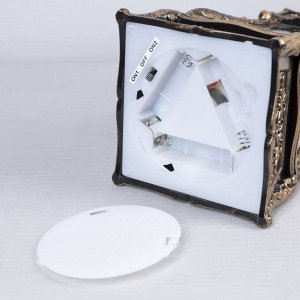 Светодиодная фигура «Граммофон с Дедом Морозом» 11 x 28 x 11 см, пластик, батарейки ААх3 (не в комплекте), USB, свечение тёплое белое