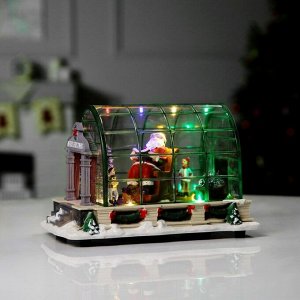 Светодиодная фигура «Дед Мороз в кресле» 23 x 15 x 14 см, полистоун, батарейки ААх3 (не в комплекте), USB, свечение мульти