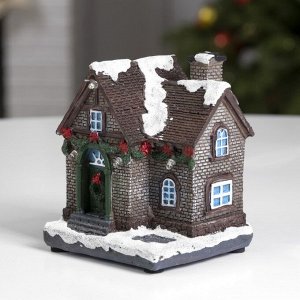 Светодиодная фигура «Рождественский дом» 9 x 10 x 8 см, полистоун, батарейки АААх2 (не в комплекте), свечение тёплое белое