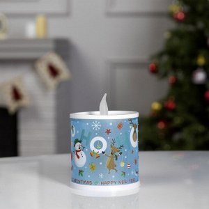 Светодиодная фигура «Свеча с Дедом Морозом» 7.5 x 10 x 7.5 см, пластик, батарейки AG13х3 (в комплекте), свечение мульти