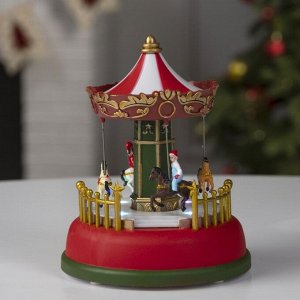 Светодиодная фигура «Карусель» 12x16x12 см, полистоун, батарейки АААх3 (не в комплекте), свечение RGB