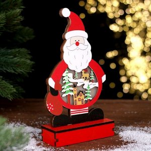 Новогодний декор с подсветкой «Дед Мороз» 13 ? 5 ? 24 см