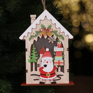 Новогодний декор с подсветкой «Дед Мороз с подарками» 9 ? 6 ? 12,5 см