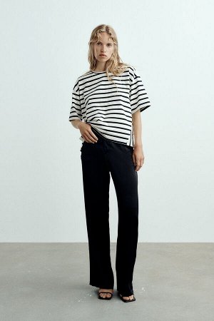 Striped buttoned топ