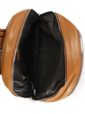 Рюкзак жен искусственная кожа DJ-6832-2-BROWN,  1отд,  2внут+2внеш/ карм,  карамель 248415