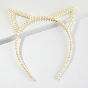 Ободок новогодний для волос жемчужный Meo, ширина 12 см