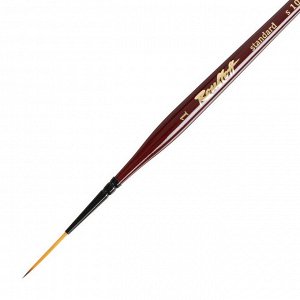 Кисть Лайнер Синтетика Roubloff Хобби №1, длинный ворс, короткая ручка покрыта лаком, красная