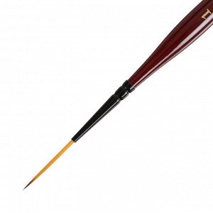 Кисть Лайнер Синтетика Roubloff Хобби №1, длинный ворс, короткая ручка покрыта лаком, красная