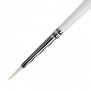 Кисть Roubloff белая Синтетика серия 1B12W № 2 ручка длинная белая/ белая обойма