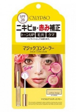Консилер (маскировочный крем) для лица CALYPSO Magic Concealer -Yellow Beige (желтый бежевый), 6гр,  Япония