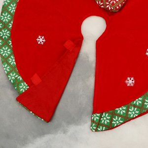 Полянка под ёлку "Новогодние причуды" Дед Мороз у ёлки, d-60 см, красно-зелёный