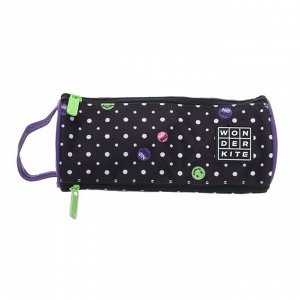 Рюкзак школьный Kite Smile, 42 х 29 х 20 см, наполнение: мешок, пенал, эргономичная спинка, чёрный/фиолетовый