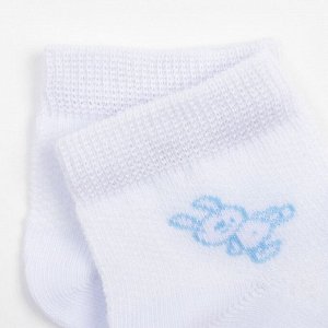 Носки детские, цвет белый, размер 12-14 см