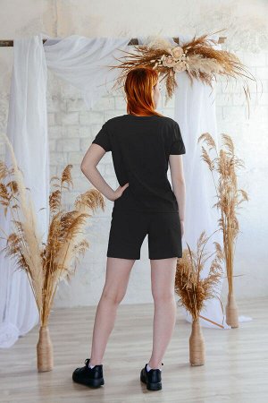 Костюм двойка шорты+футболка , голубой