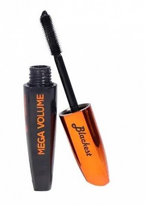 Farres Тушь для ресниц Mega Volume Blackest, с силиконовой щеточкой, черная, 6007-2