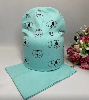 Комплект детский шапка+ снуд