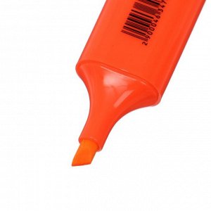 Маркер-текстовыделитель наконечник скошенный 5 мм, оранжевый