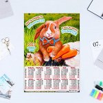 Календарь листовой &quot;Символ Года 2023 - 28&quot; 2023 год, бумага, А3