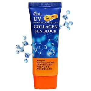 Солнцезащитный крем с коллагеном Ekel Soothing&Moisture Collagen Sun Block SPF50+ PA+++, 70мл
