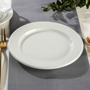 Тарелка фарфоровая пирожковая CORAL, d=17 см, цвет белый