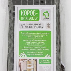 Органайзер для белья Доляна «Кло», 16 ячеек, 32x32x12 см, цвет чёрный