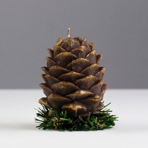 Свеча декоративная "Шишка на ёлке", 6х6х8,5 см