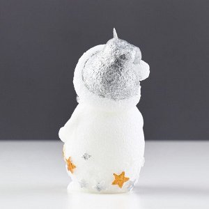 Свеча декоративная "Снеговичок", 6?5,5?11 см, белый