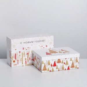 Набор подарочных коробок 5 в 1 «Волшебства в Новом году», 32.5 х 20 х 12.5 - 22 х 14 х 8.5