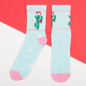Набор новогодних женских носков "Кактусы" р. 36-40 (23-25 см), 2 пары