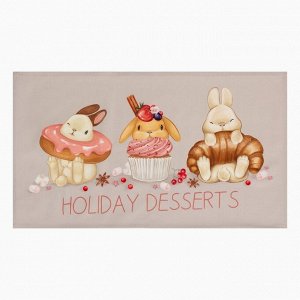 Набор в мешочке Этель Holiday desserts: полотенце 40х73 см, формочки для запекания - 3 шт.