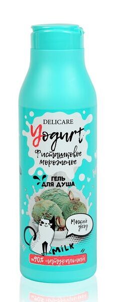 Delicare для душа гель YOGURT Фисташковое мороженое 400мл