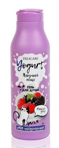 Delicare для душа гель YOGURT Ягодный микс 400мл