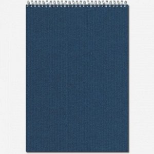 Блокнот А4 50л клетка микровельвет на гребне темно-синий 11с10-4