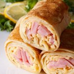 Блинчики с ветчиной и сыром