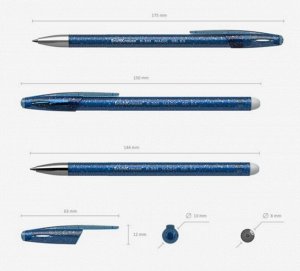 Ручка гелевая стираемая Erich Krause R-301 Magic Gel, узел 0.5 мм, чернила синие, длина письма 200 м, европодвес, цена за 1 шт