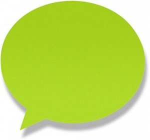 Липкий блок 66х72мм 50л Диалог фигурный зеленый неон LAMARK SN0141-GN