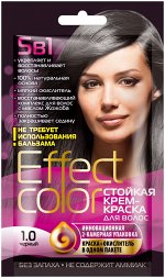 Краска-крем д/волос &quot;Effect Color&quot; стойкая т.1.0 Чёрный 50 мл пакет арт.4910 /15/