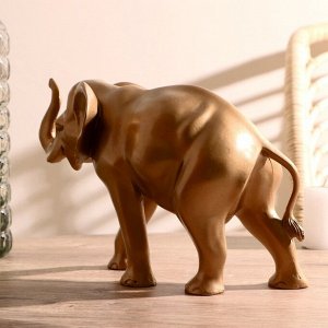 Сувенир "Слон" 30х20 см, полирезин, золотой