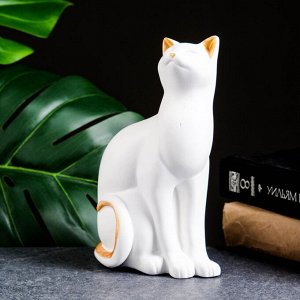 Фигура "Кошка Мурка" белый, 20х11х8см