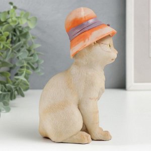 Фигурка полистоун «Кошечка в дамской шляпке», 16.5x7.5x10 см