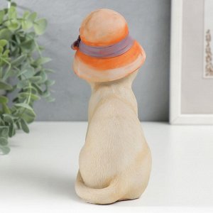 Фигурка полистоун «Кошечка в дамской шляпке», 16.5x7.5x10 см