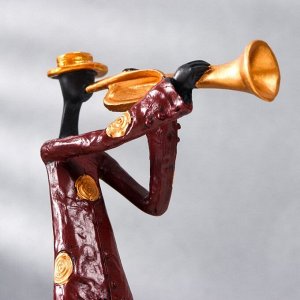Сувенир полистоун "Джазмен - труба" 26,5х7,5х6 см