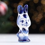 Сувенир &quot;Кролик Пуговка&quot;, гжель, 7 см