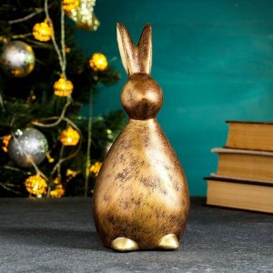 Фигура "Кролик интерьерный" бронза, 22х10см